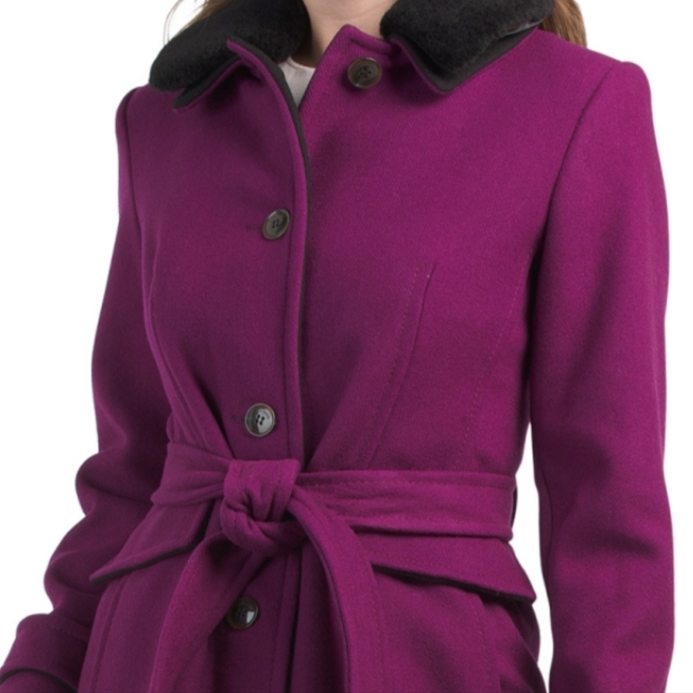 KATE Spade Button Down Wrap Wool Coat - Picture 3 of 17